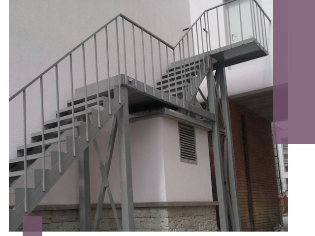 Монтаж пожарных лестниц под ключ в Сургуте с гарантией качества