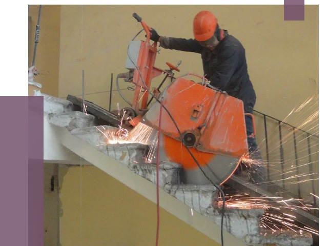 Демонтаж бетонных лестниц в Сургуте от 4600 руб. за м2 | ПРОЛЁТ-Срг