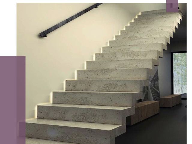 Облицовка бетонных лестниц в Сургуте от 4600 руб/м2 