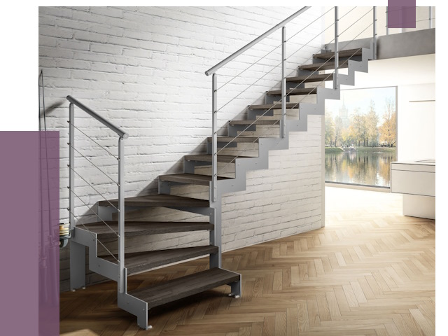 Г-образные лестницы под ключ в Сургуте от 37055 руб. | ПРОЛЁТ-Срг