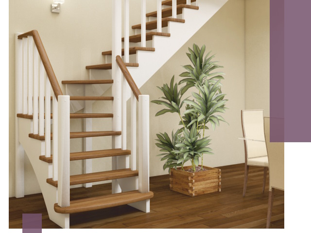 Г-образные лестницы под ключ в Сургуте — изготовление и монтаж