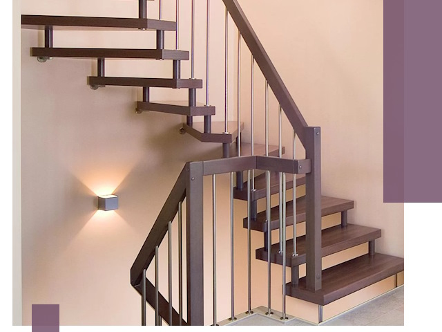 Изготовление лестниц на больцах в Сургуте под ключ