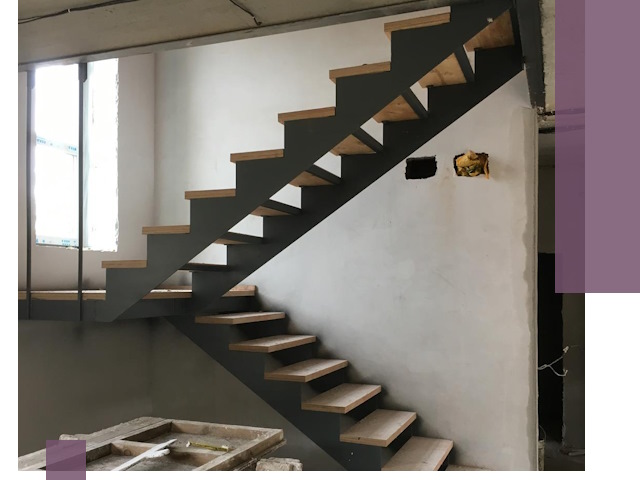 Изготовление лестниц на металлокаркасе в Сургуте от производителя