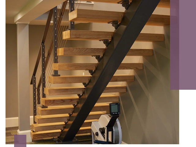 Лестницы на монокосоурах под ключ в Сургуте - изготовление и монтаж