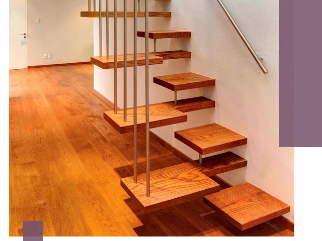 Лестницы «гусиный шаг» на заказ в Сургуте для узких пространств