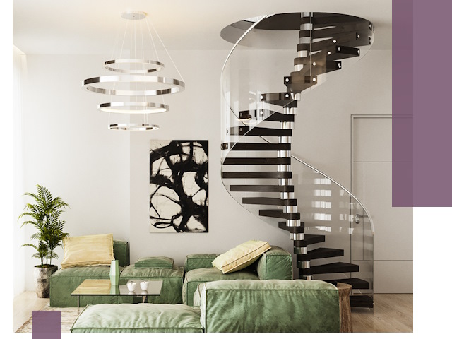 Лестницы для двухуровневой квартиры в Сургуте — изготовление и монтаж