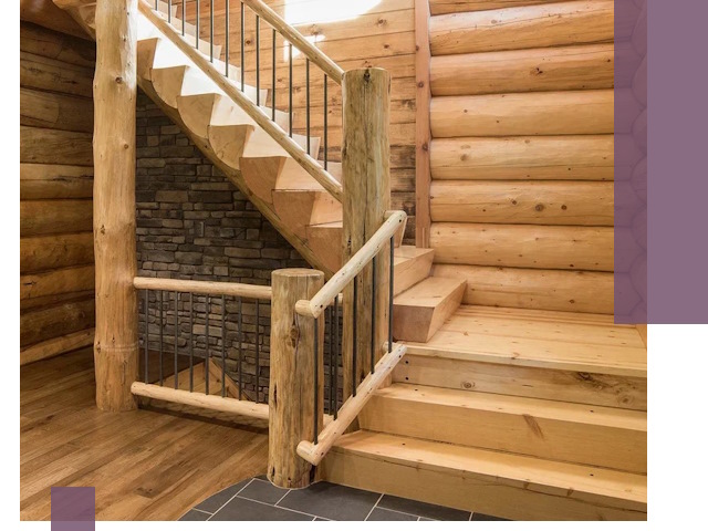 Лестницы в баню под заказ и профессиональный монтаж в Сургуте