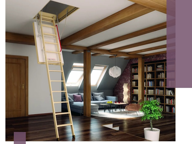 Чердачные лестницы под ключ в Сургуте: изготовление и монтаж