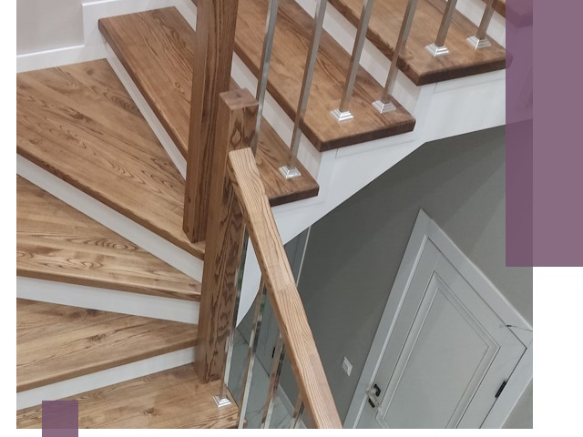 Обшивка металлических лестниц под ключ в Сургуте