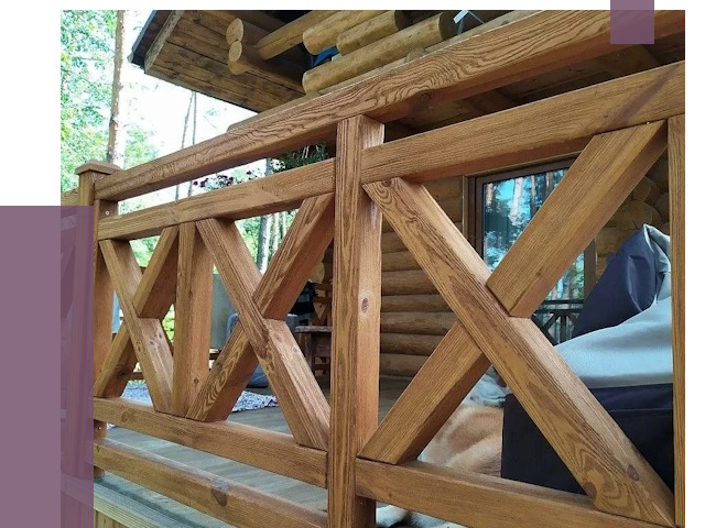 Деревянные перила под ключ в Сургуте от 7667 руб. 