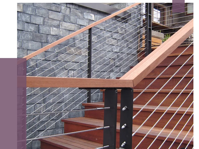 Тросовые перила под ключ в Сургуте от 7769 руб. 