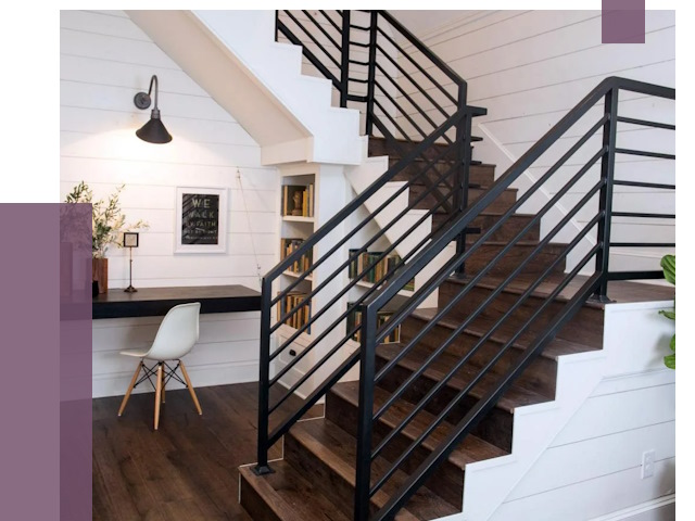 Перила для лестницы в доме в Сургуте от 7411 руб. — ПРОЛЁТ-Срг