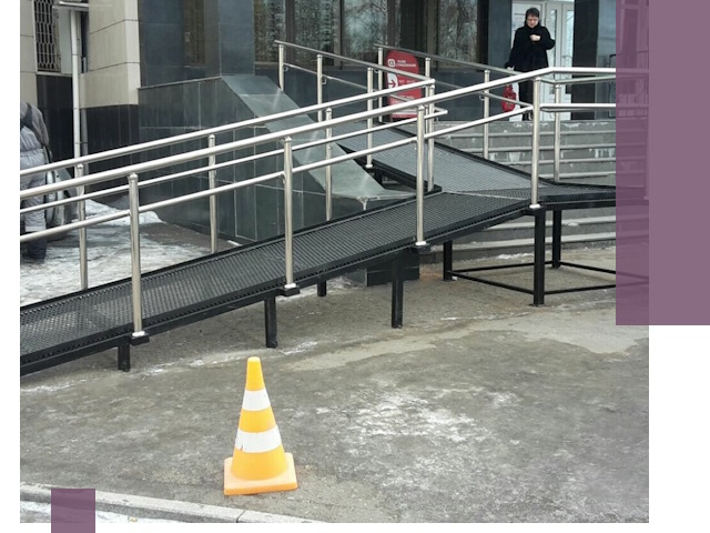 Стационарные пандусы под ключ в Сургуте — изготовление и монтаж