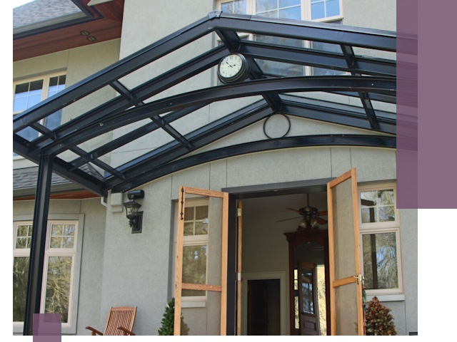 Изготовление и монтаж навесов и козырьков в Сургуте