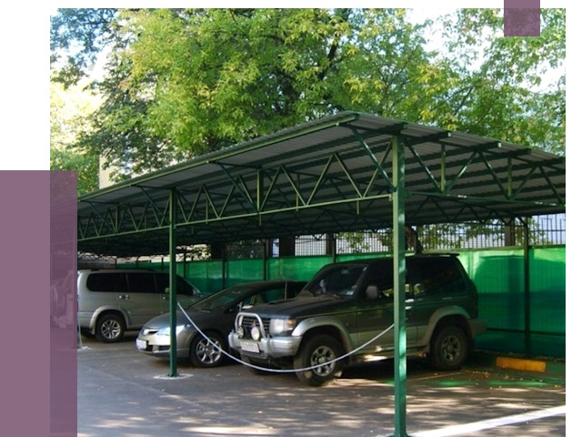 Навесы для парковки в Сургуте от 80243 руб. заказать | ПРОЛЁТ-Срг