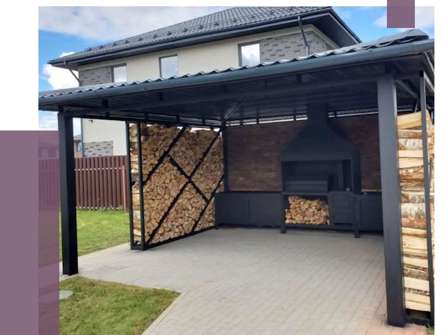 Навесы для барбекю в Сургуте от 12726 руб. под ключ | ПРОЛЁТ-Срг