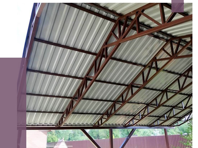 Навесы из профнастила в Сургуте от 7360 руб. | ПРОЛЁТ-Срг