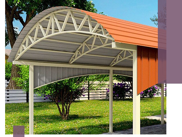 Навесы из профнастила под ключ в Сургуте — установка и монтаж