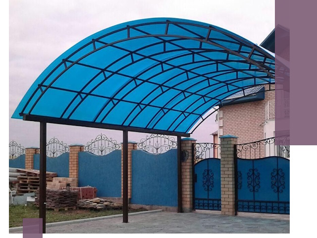 Арочные навесы под ключ в Сургуте — изготовление и монтаж