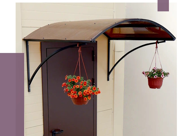 Козырьки над входом в Сургуте от 14822 руб.  | ПРОЛЁТ-Срг