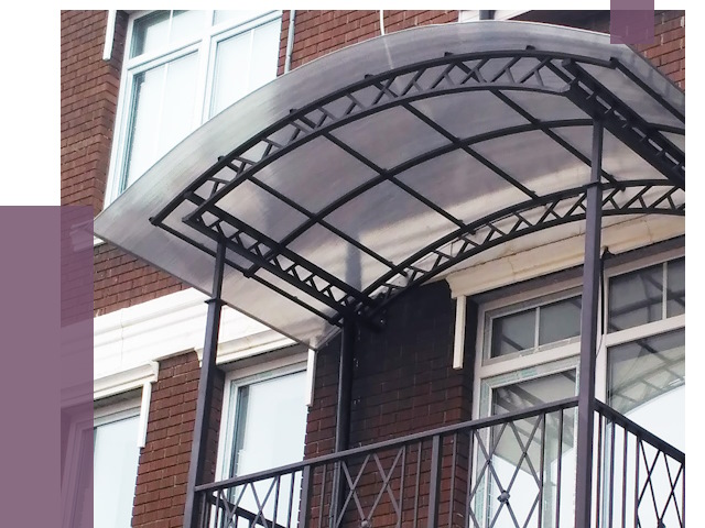 Козырьки над балконом в Сургуте от 8638 руб. | ПРОЛЁТ-Срг