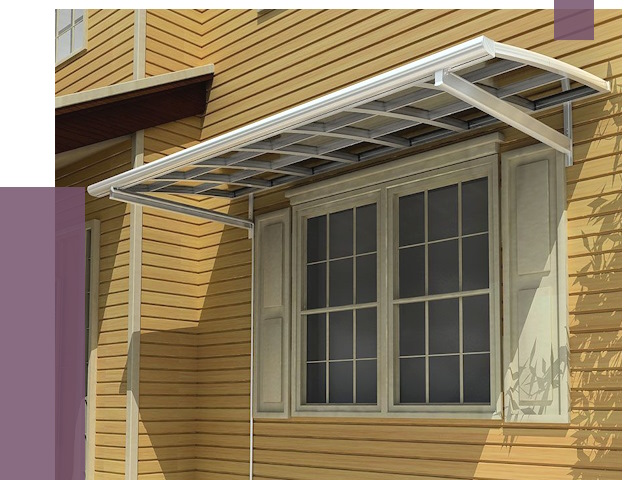 Козырьки над окнами в Сургуте от 7615 руб. — монтаж, покупки | ПРОЛЁТ-Срг