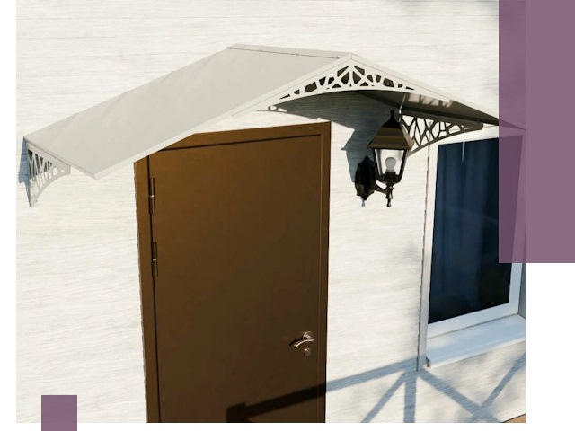 Металлические козырьки на входы и террасы в Сургуте