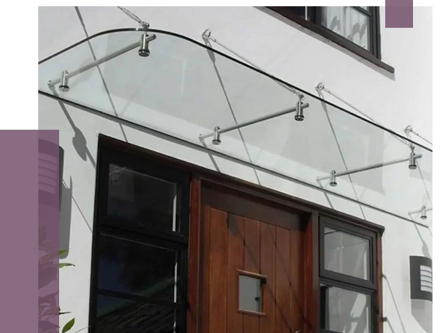 Стеклянные козырьки в Сургуте от 18911 руб. | ПРОЛЁТ-Срг