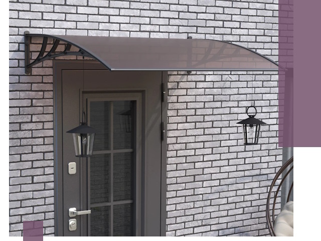 Недорогие козырьки и навесы под ключ в Сургуте