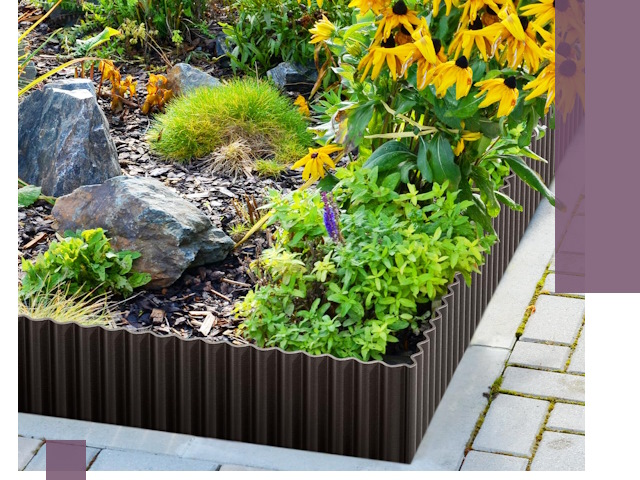 Металлические бордюры для клумб в Сургуте — производство и монтаж