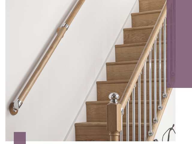 Пристенные поручни из стали и нержавейки под монтаж в Сургуте